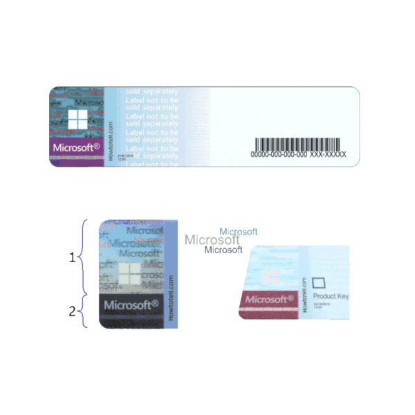 LICENCIA WINDOWS 10 PRO 64 BITS LABEL KEY LICENSE (STICKER)